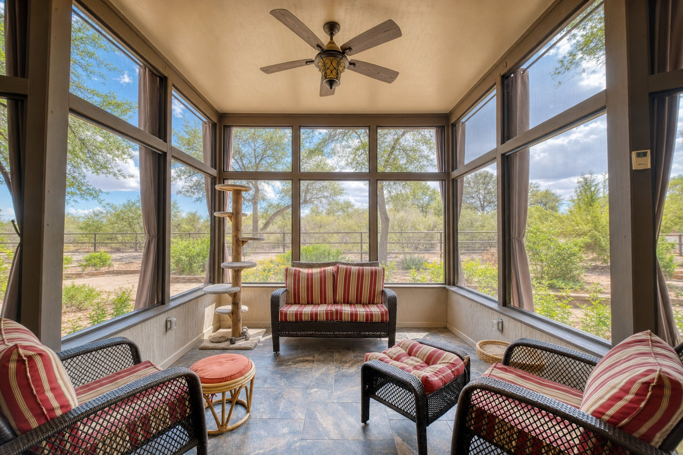 Screened-in porches and screened decks
